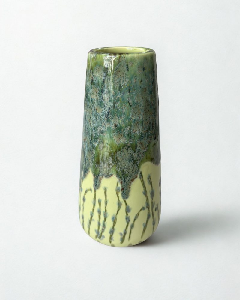 Keramik Vase grün Ausstellungsstück